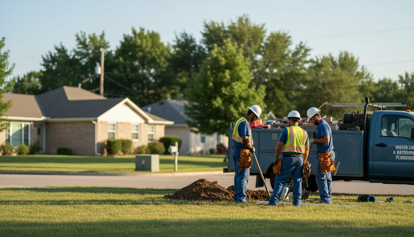 Residential water line and bathroom plumbing service in Lawrenceville, VA